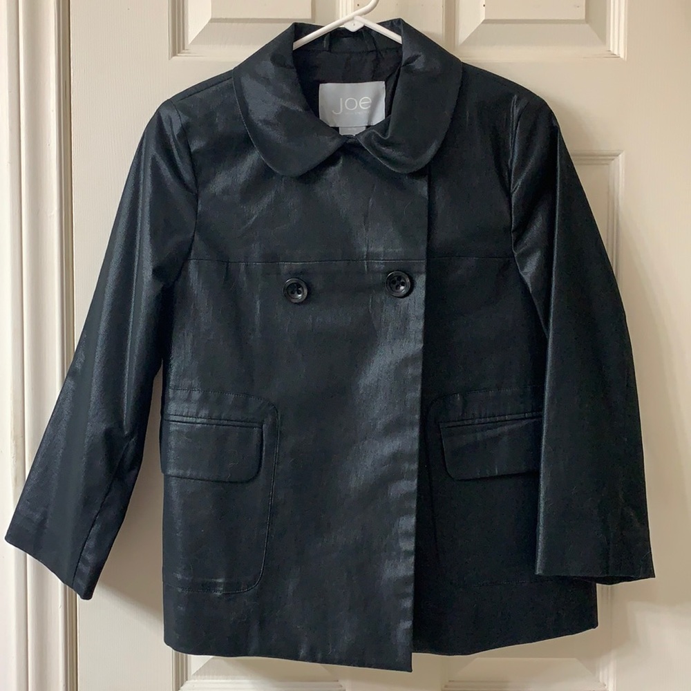 🌷3 for $25🌷Joe Fresh, US M, Black Shiny Finish Double Breasted Jacket